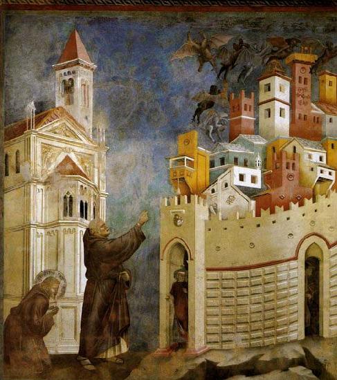 Exorcism of the Demons at Arezzo, GIOTTO di Bondone